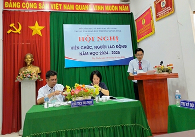 Hội nghị Viên chức, Người lao động Trung tâm GDTX tỉnh Tây Ninh năm học 2024-2025