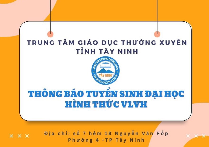 THÔNG BÁO TUYỂN SINH LIÊN TỤC CÁC LỚP ĐAI HỌC, CAO ĐẲNG, TRUNG CẤP
